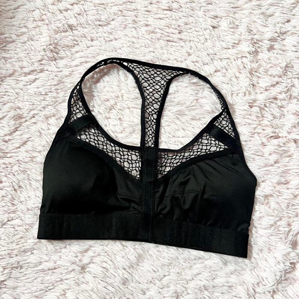Black Lace Racerback Athletic‎ Lounge Whimsygoth Sporty Dark Bralette Sports Bra